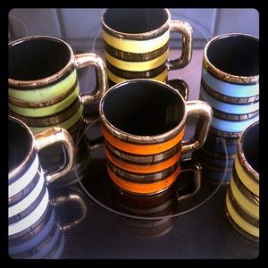 Vintage Mid-Century Italian-made Ceramic Mugs
